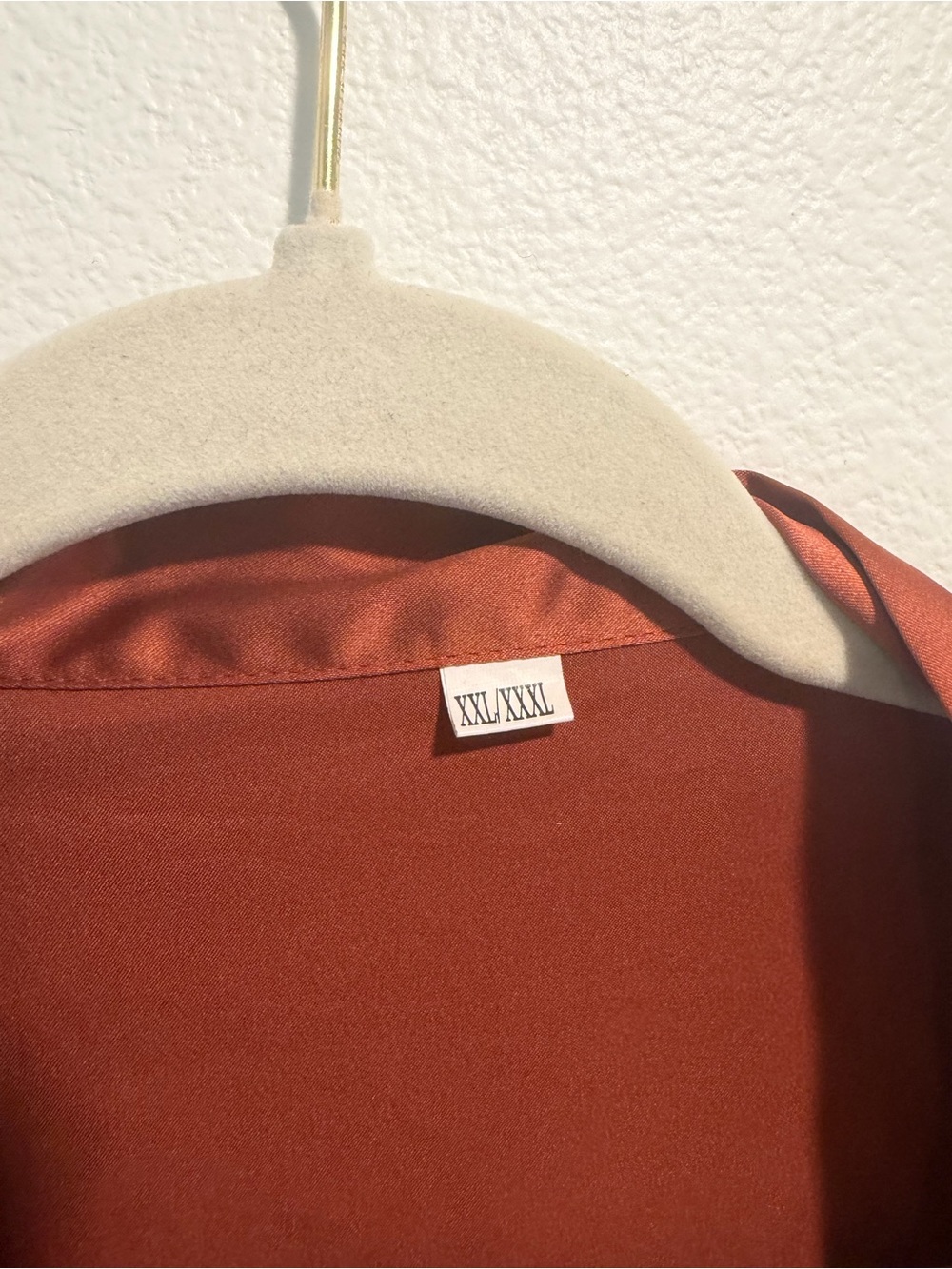 Satin Lace-Trim Robe in Rust - Picture 4 of 7